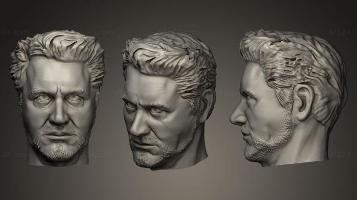 Бюсты и барельефы известных личностей (ТОНИ СТАРК голова, BUSTC_0619) 3D модель для ЧПУ станка